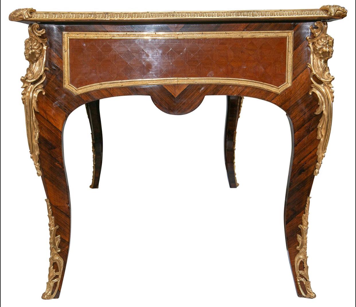 Mahogany French 19th Century Louis XVI Style Writing Table For Sale
