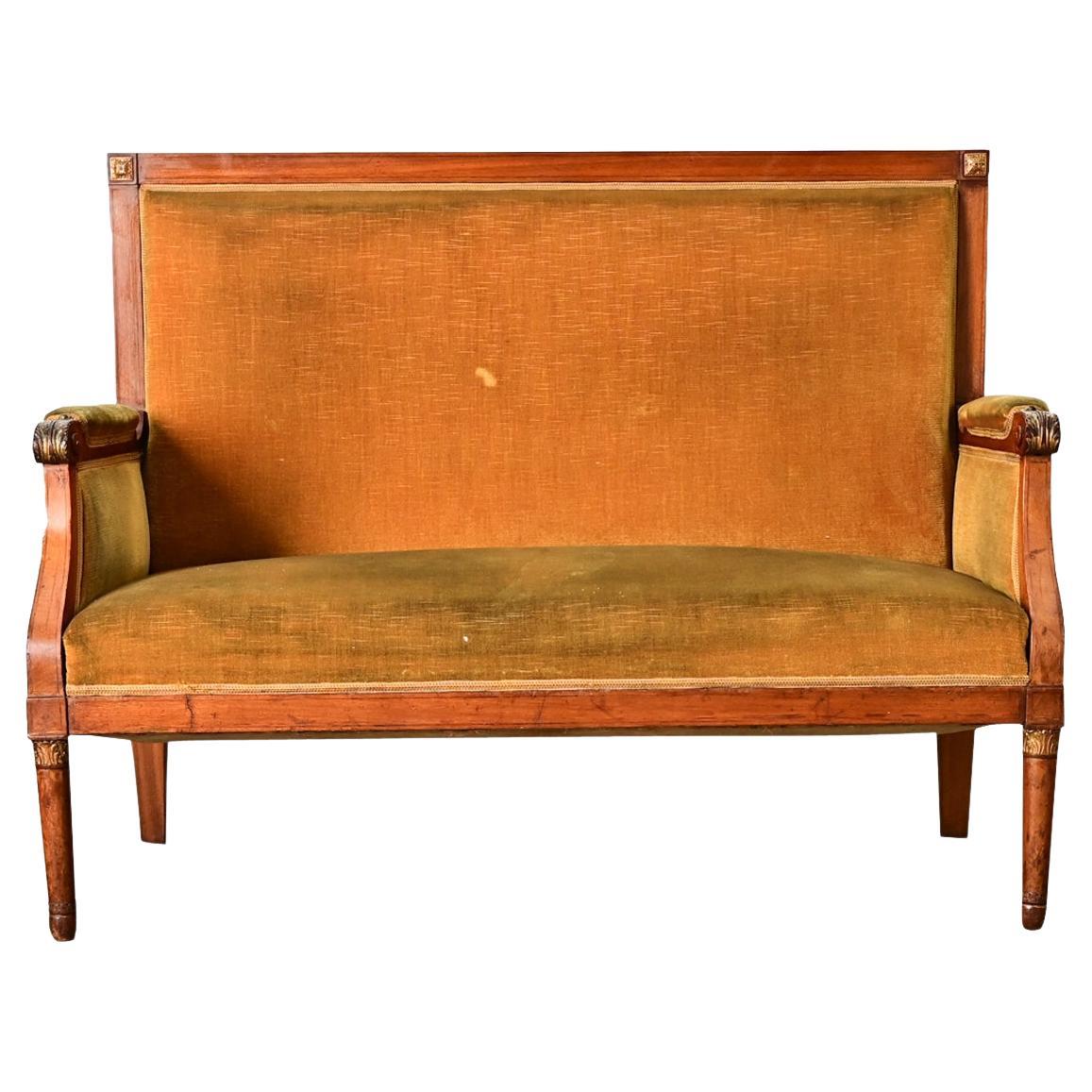 French 19th Century Louis XVI Tall Back Settee