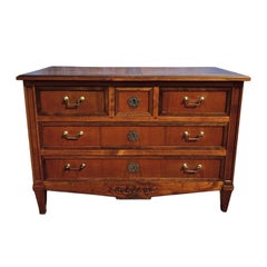 French 19th Century Louis XVI Walnut Chest of Drawer / Commode