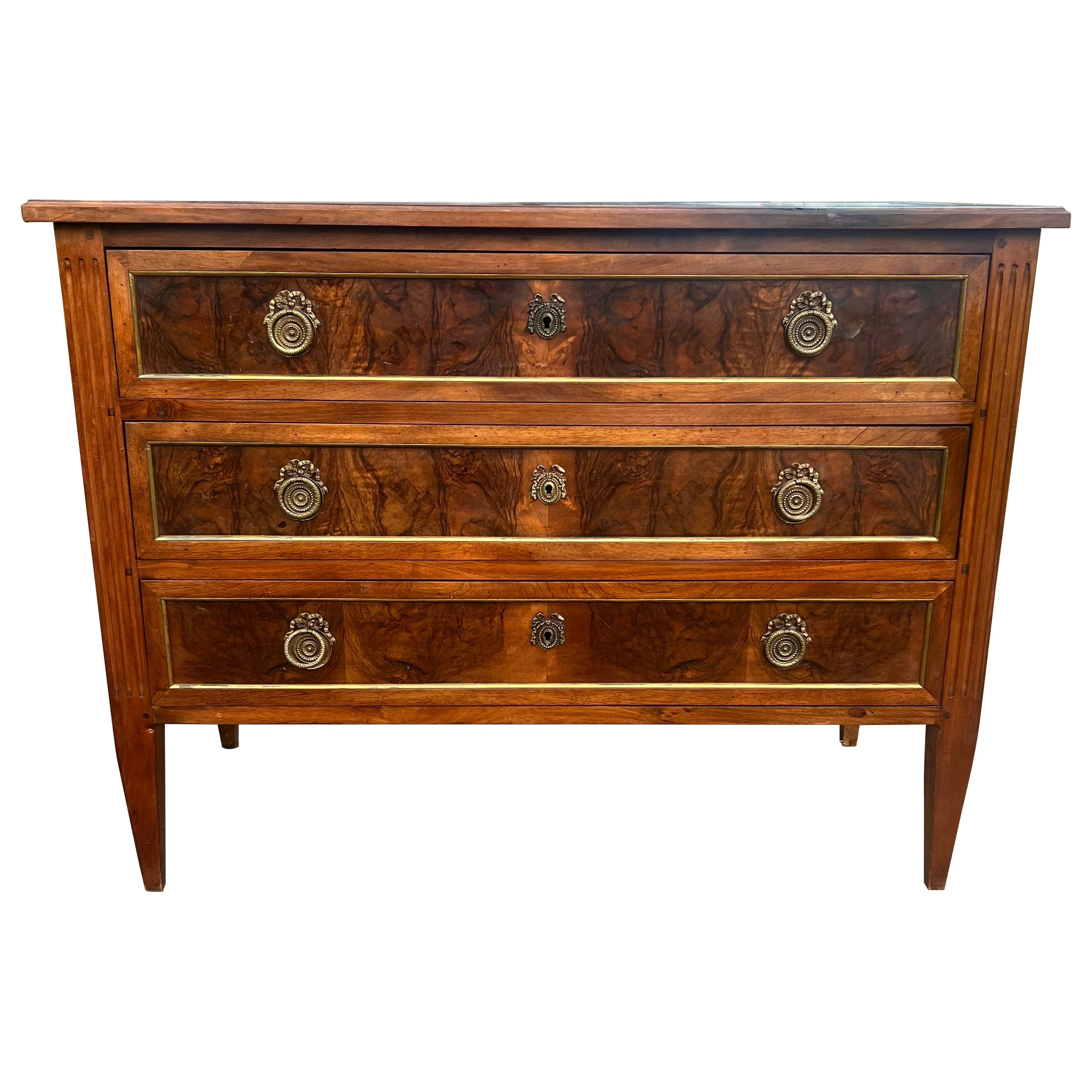 French 19th Century Louis XVI Walnut Chest of Drawers