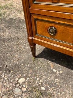 French 19th Century Louis XVI Walnut Marble Top Chest of Drawers
