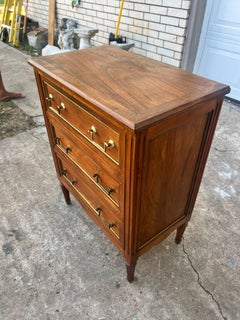 French 19th Century Louis XVI Walnut Small Commode / Chest of Drawers