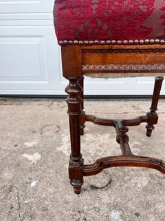 French 19th Century Louis XVI Walnut Stool / Upholstery Seat