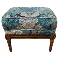French 19th Century Louis XVI Walnut Stool / Upholstery Seat