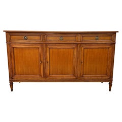French 19th Century Louis XVI Walnut Three Door Sideboard
