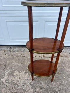 French 19th Century Louis XVI Walnut Three-Tier Side Table