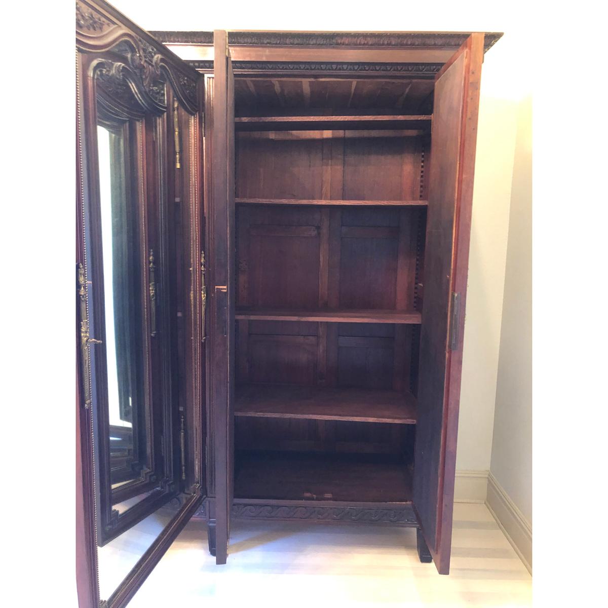 French 19th Century Mahogany Armoire In Good Condition In Baton Rouge, LA