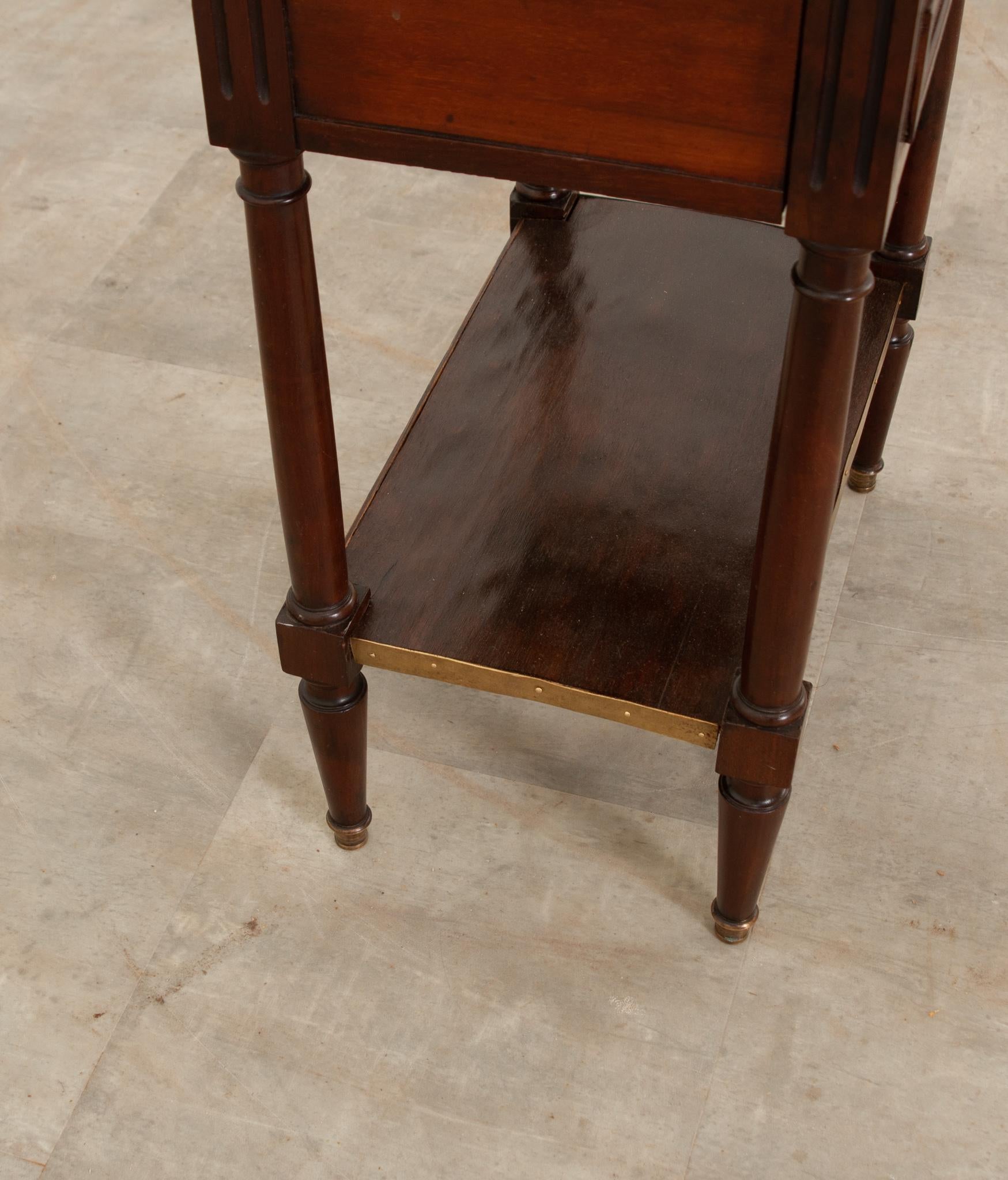 Louis XVI French 19th Century Mahogany Bedside Table