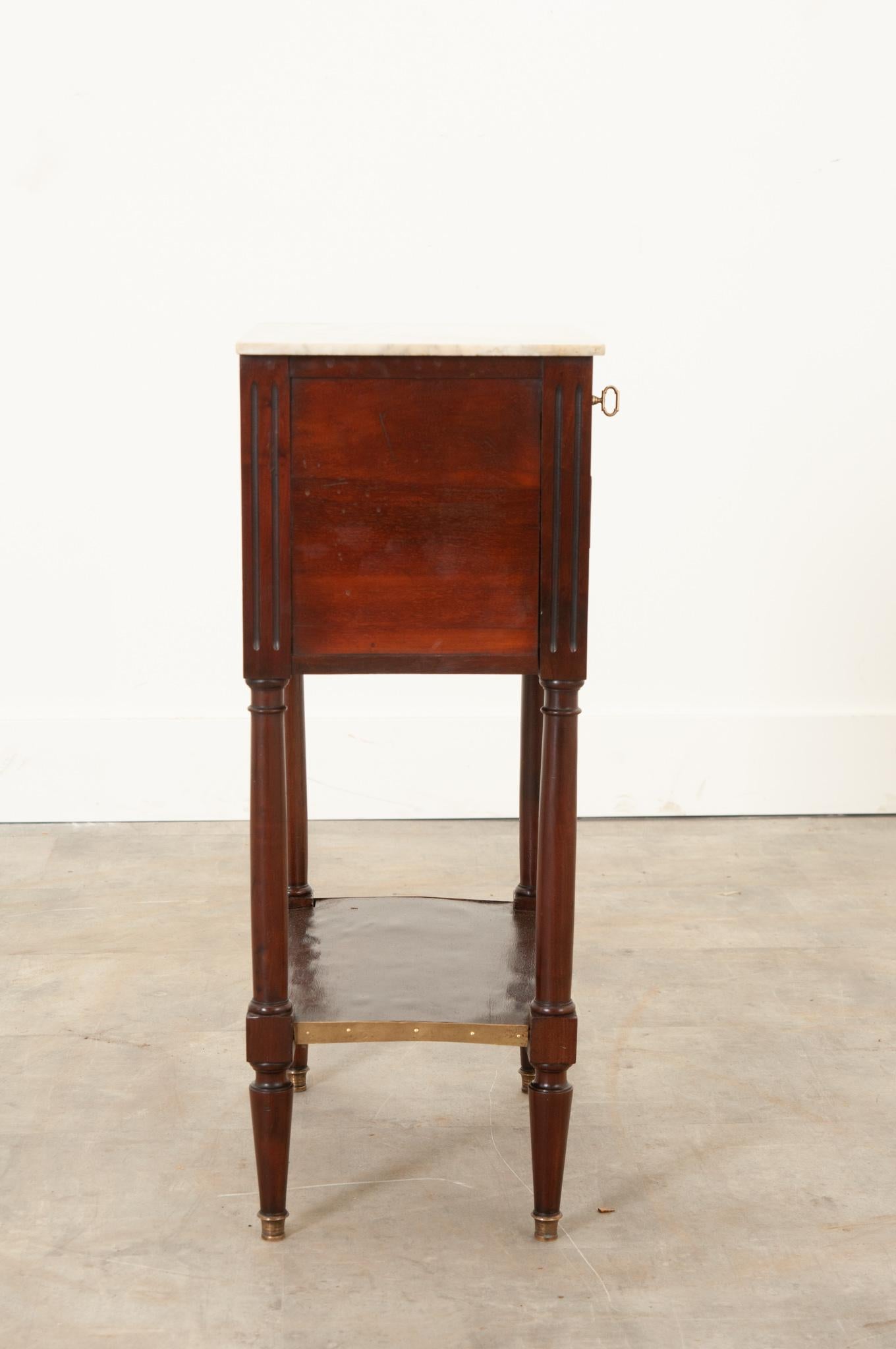 French 19th Century Mahogany Bedside Table 1