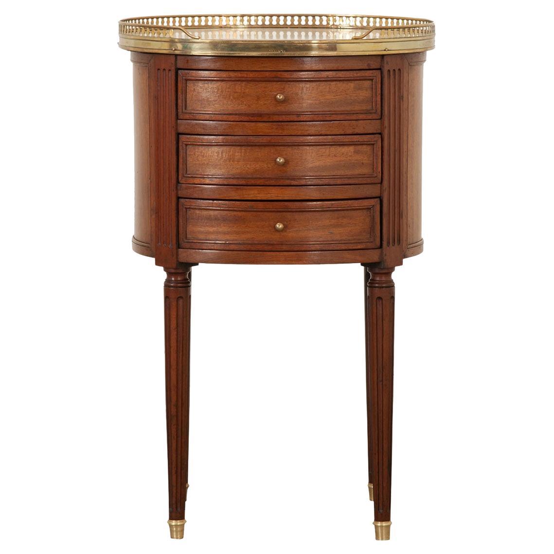 French, 19th Century, Mahogany Bedside Table