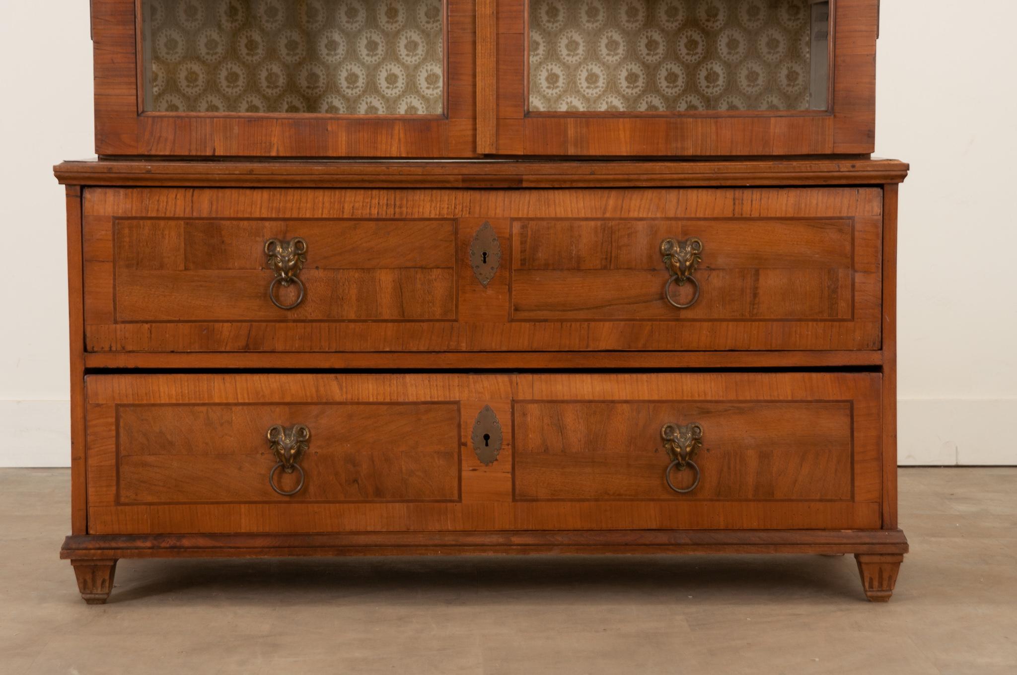Hand-Crafted French 19th Century Mahogany Bibliotheque