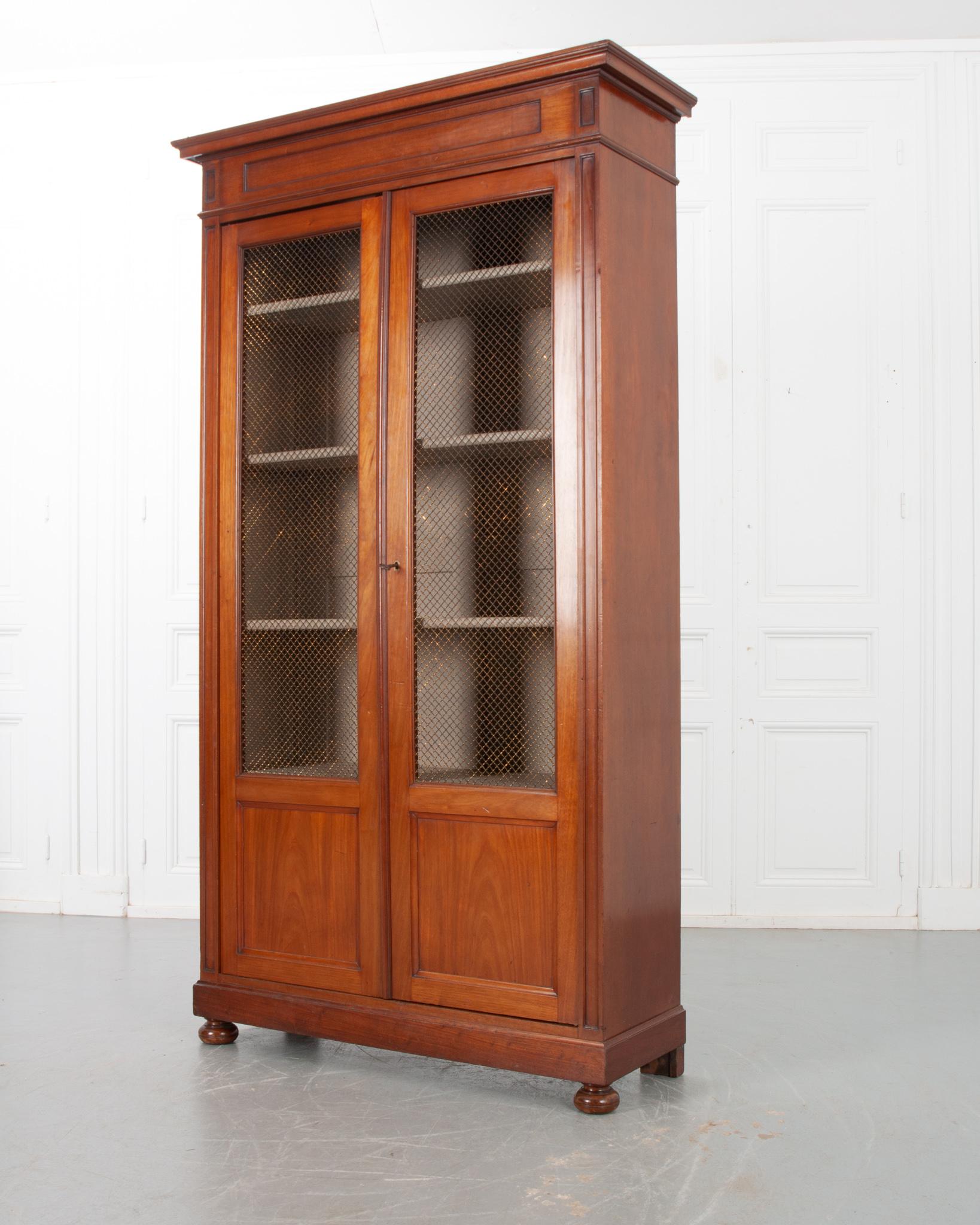 Paint French 19th Century Mahogany Bibliotheque