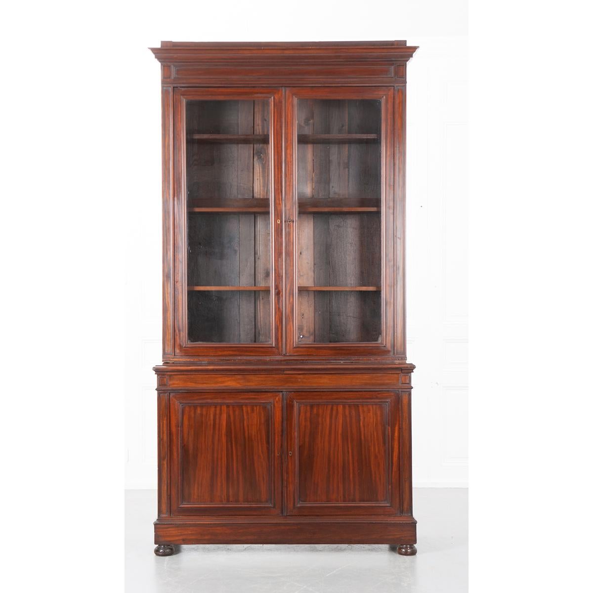 French 19th Century Mahogany Buffet à Deux Corps In Good Condition In Baton Rouge, LA