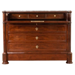 French 19th Century Mahogany Commode Secretary