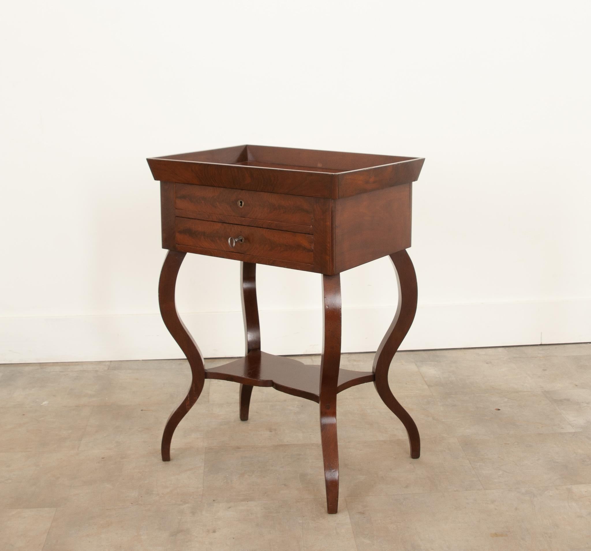 Wood French 19th Century Mahogany Commode Table