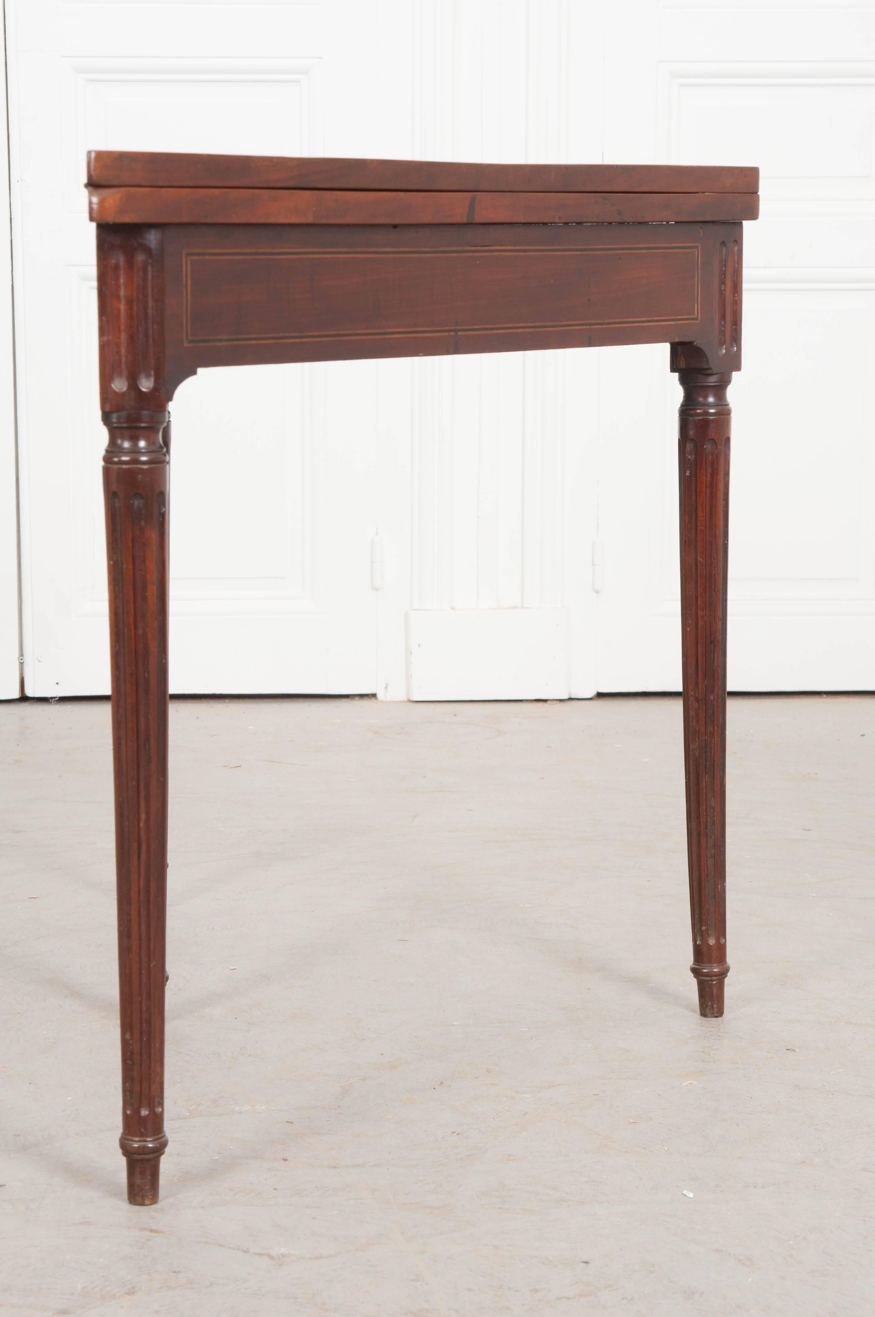 French 19th Century Mahogany Corner Card Table 2