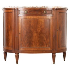 Antique French 19th Century Mahogany Demilune Buffet