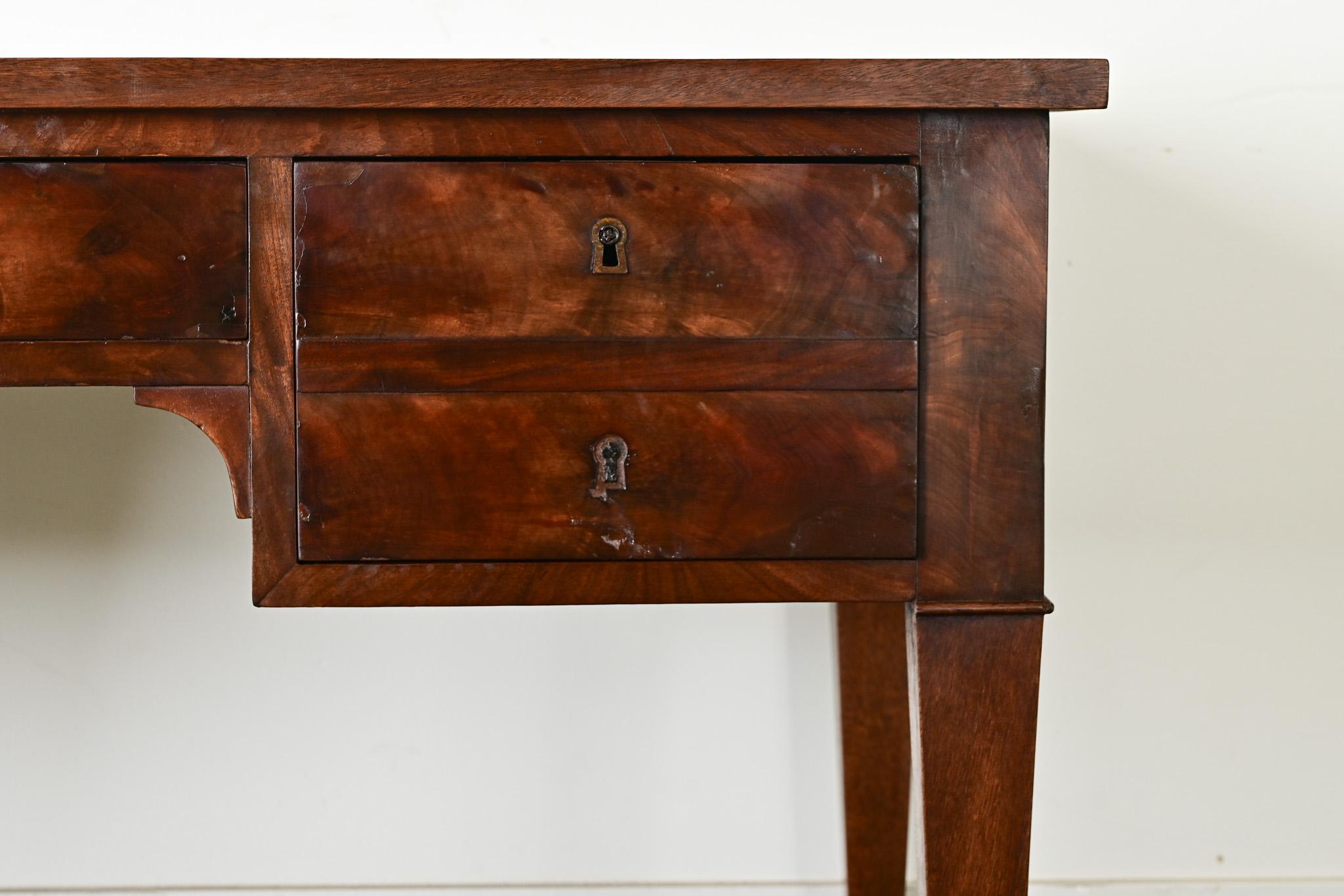 Carved French 19th Century Mahogany Directoire Desk