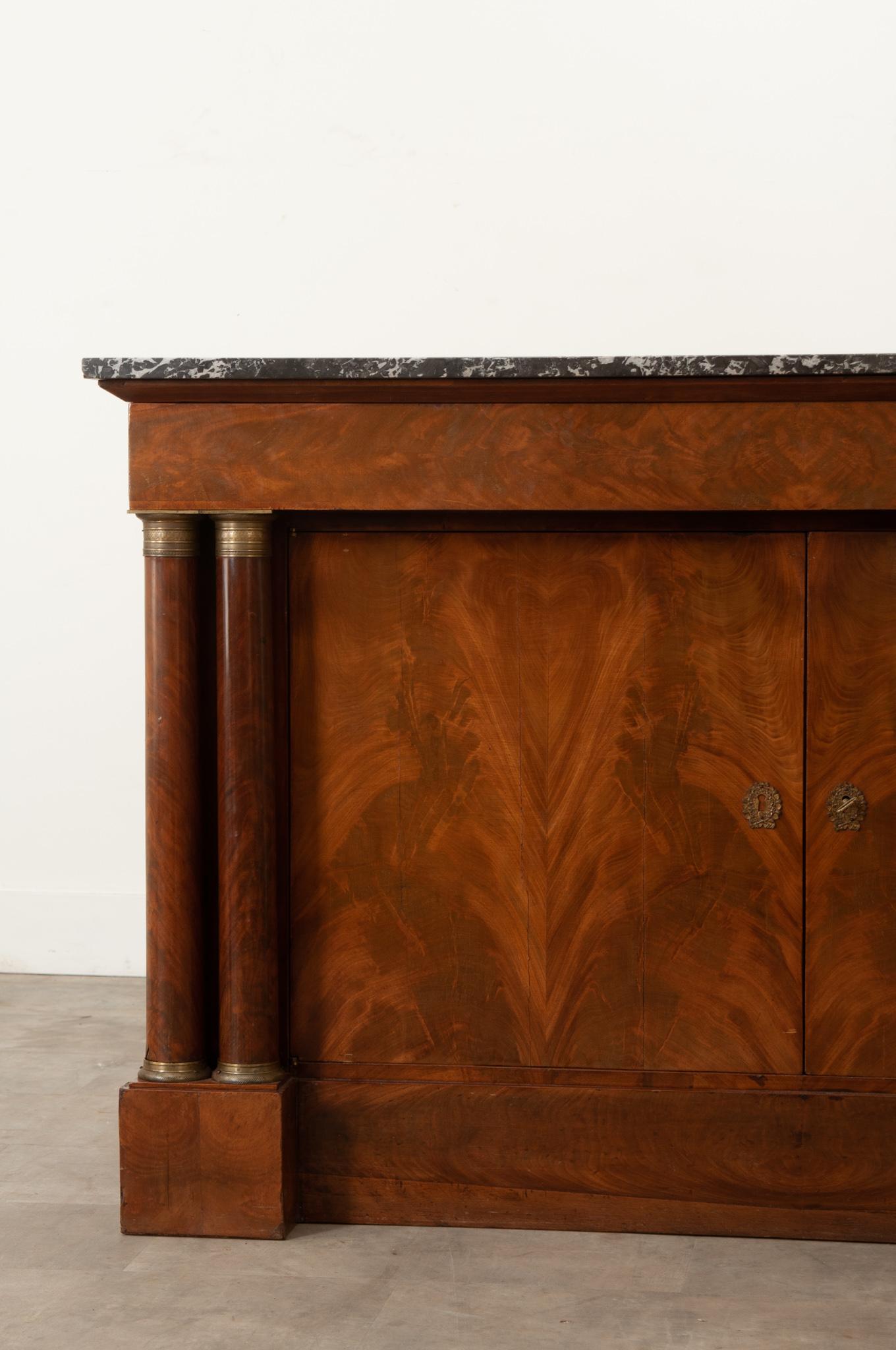 French 19th Century Mahogany Empire Buffet In Good Condition For Sale In Baton Rouge, LA