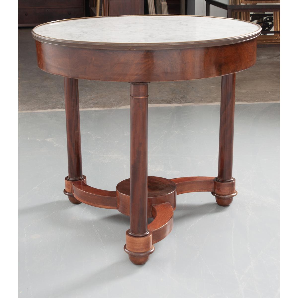 French 19th Century Mahogany Empire Center Table 1