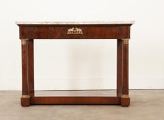 French 19th Century Mahogany Empire Console