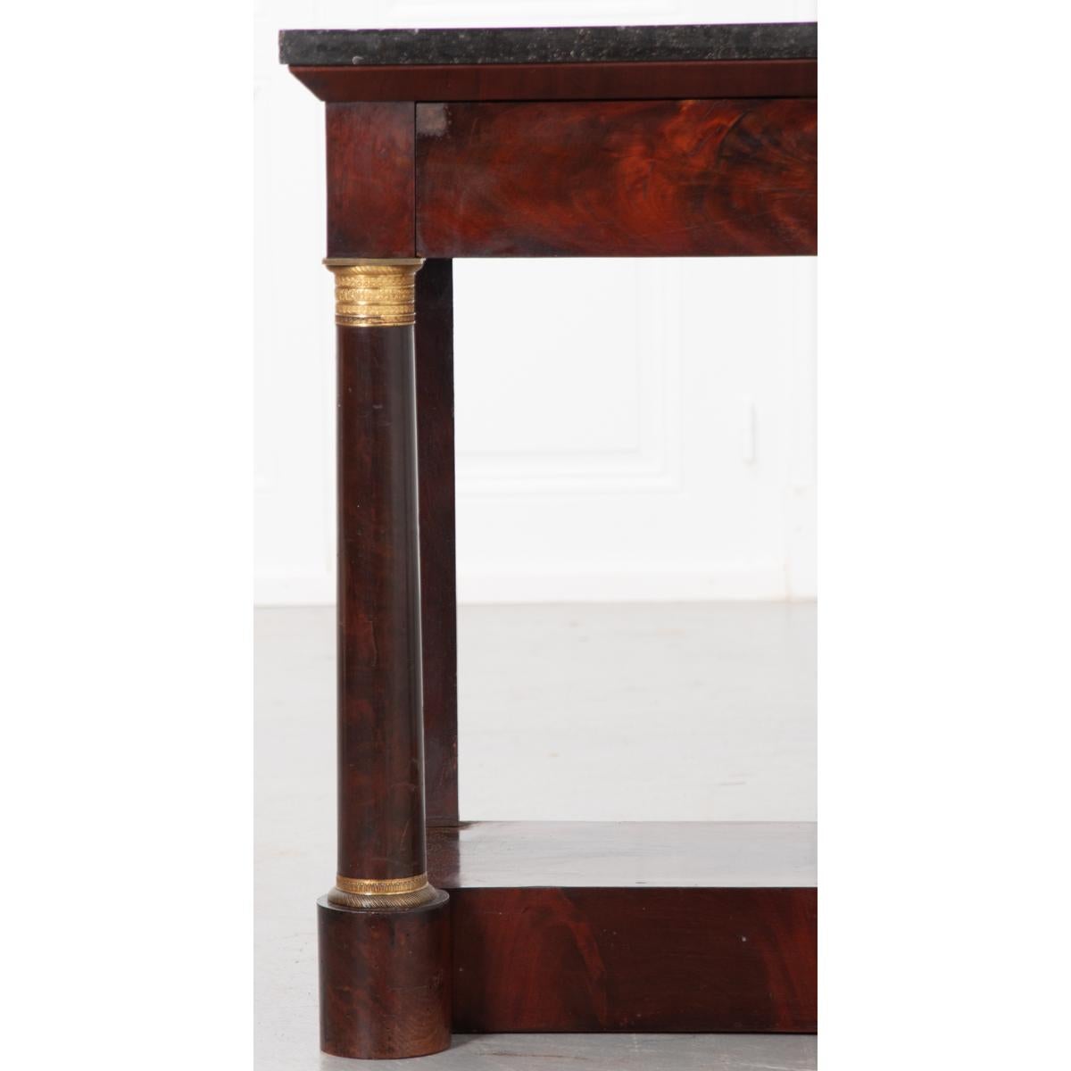 French 19th Century Mahogany Empire Console 6