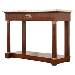 French 19th Century Mahogany Empire Console