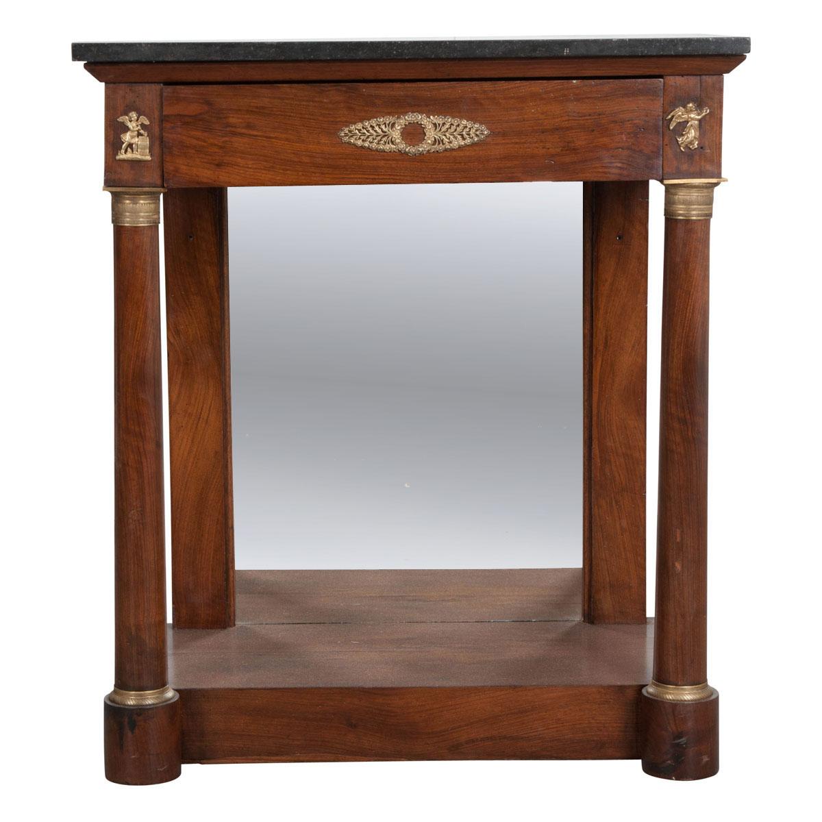 French 19th Century Mahogany Empire Console