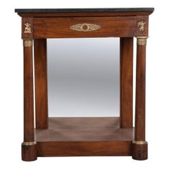 French 19th Century Mahogany Empire Console