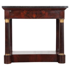 French 19th Century Mahogany Empire Console