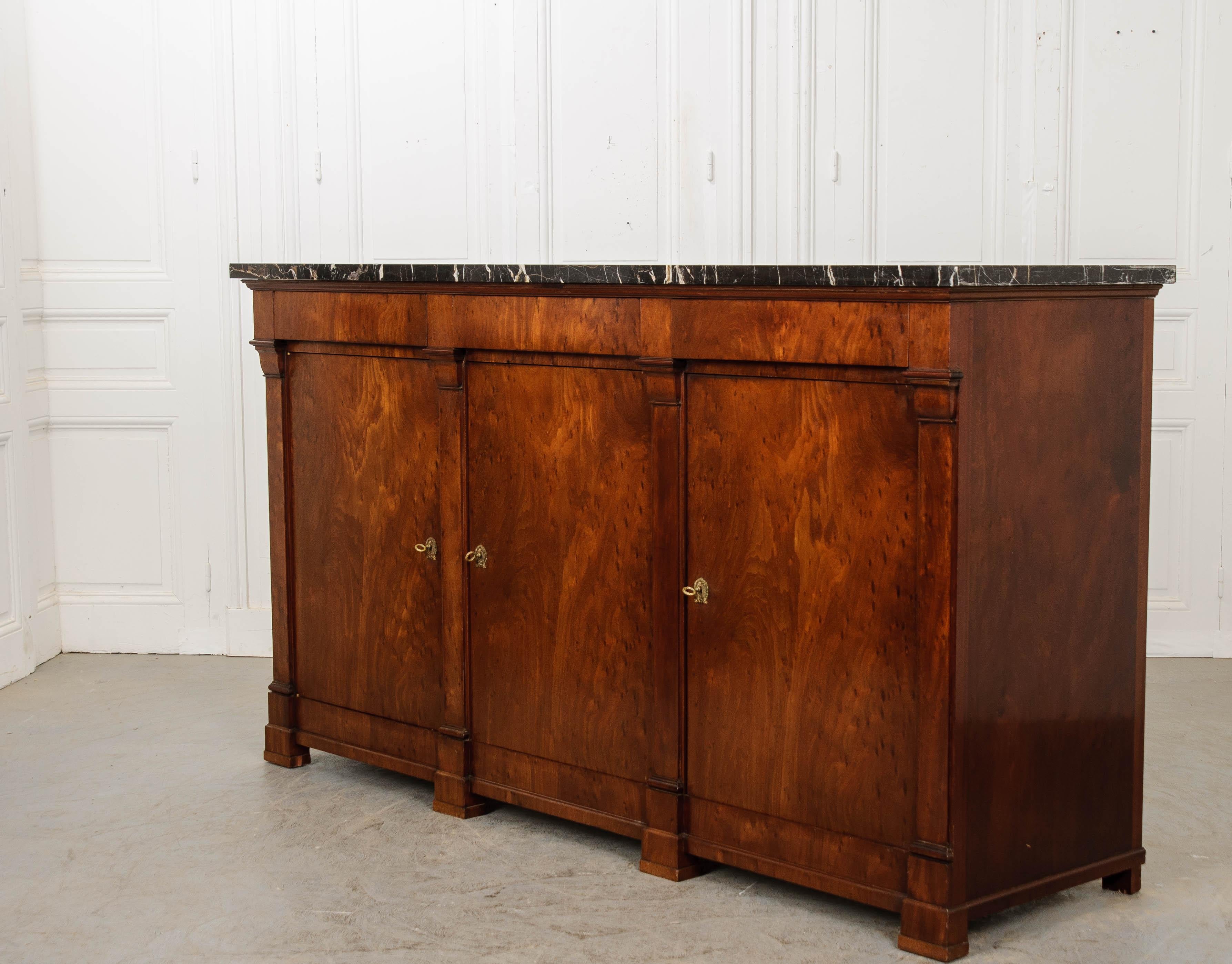 French 19th Century Mahogany Empire Enfilade with Marble Top 4