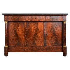 French 19th Century Mahogany Empire Enfilade with Marble Top