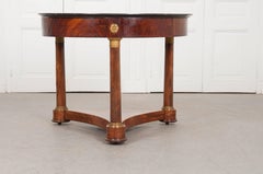 French 19th Century Mahogany Empire Gueridon with Marble Top