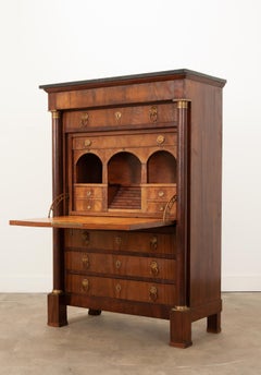 Secrétaire à Abattant Empire en acajou du 19e siècle