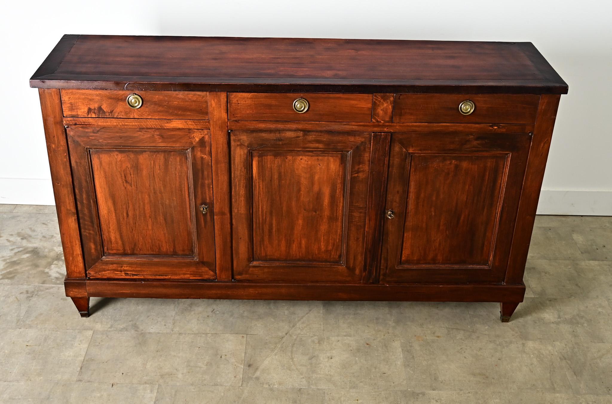 Ottone Enfilade francese in mogano del XIX secolo in vendita