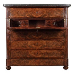 French 19th Century Mahogany Fold Out Desk Commode