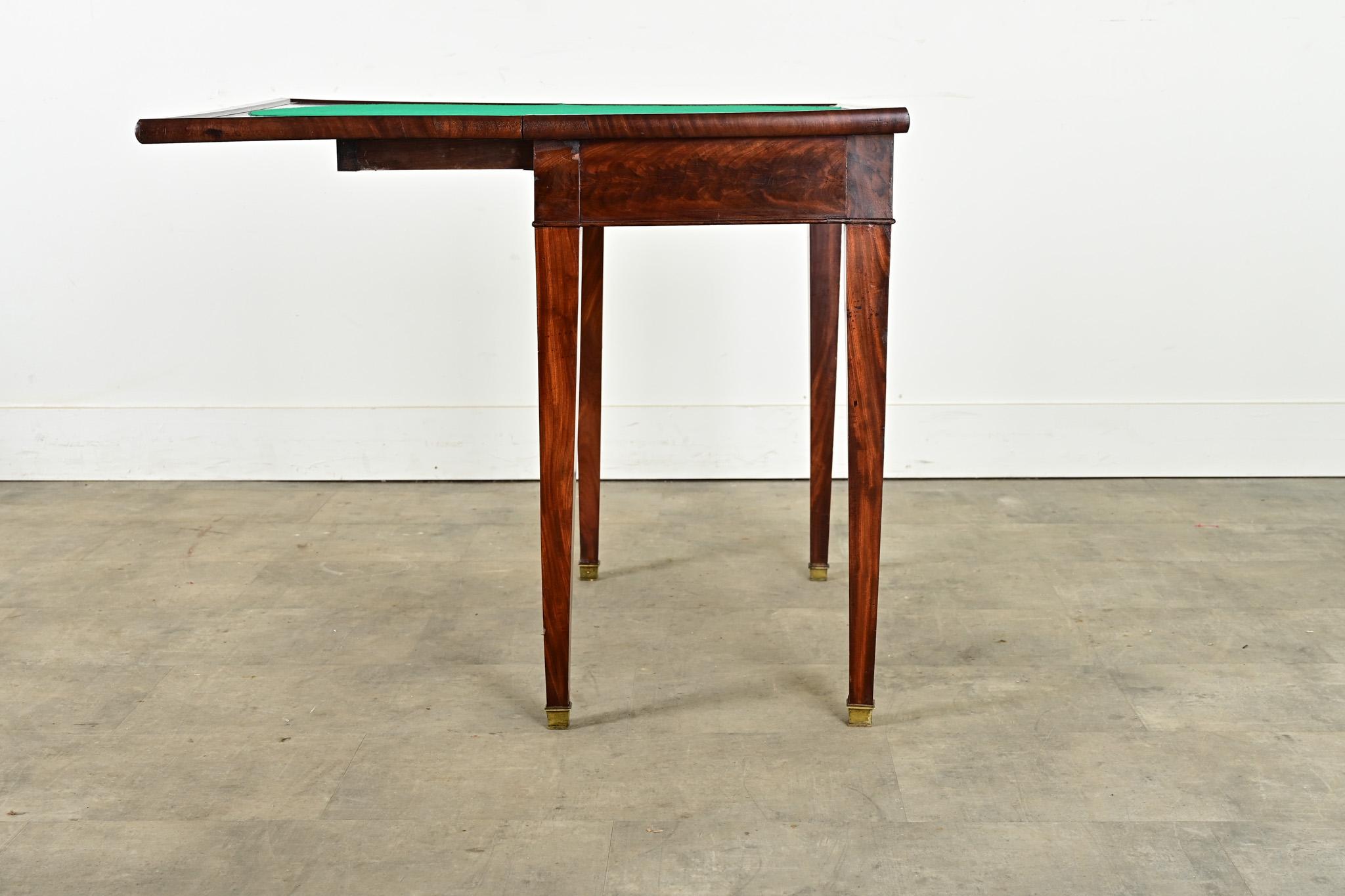 French 19th Century Mahogany Game Table Console For Sale 4