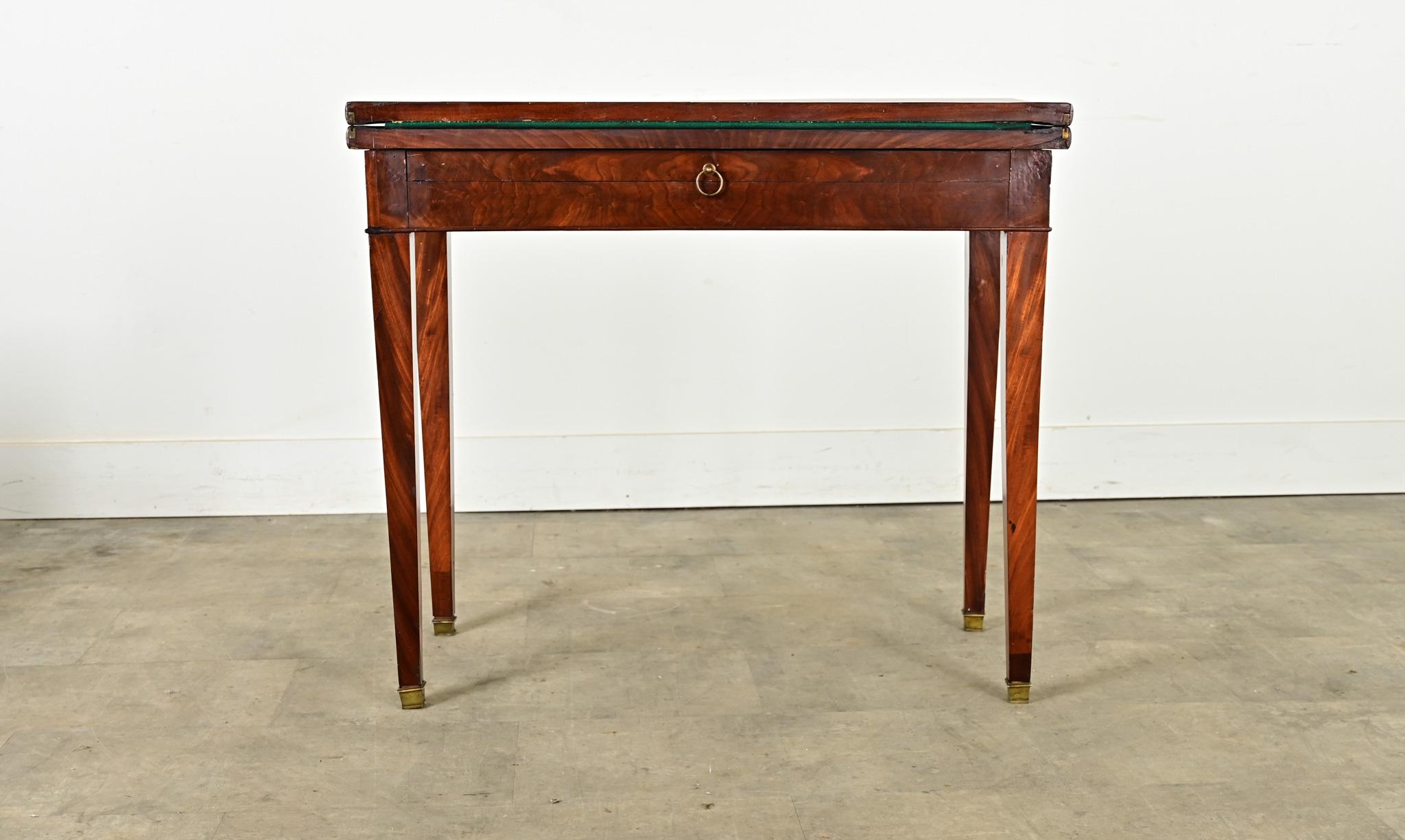 French 19th Century Mahogany Game Table Console For Sale 6