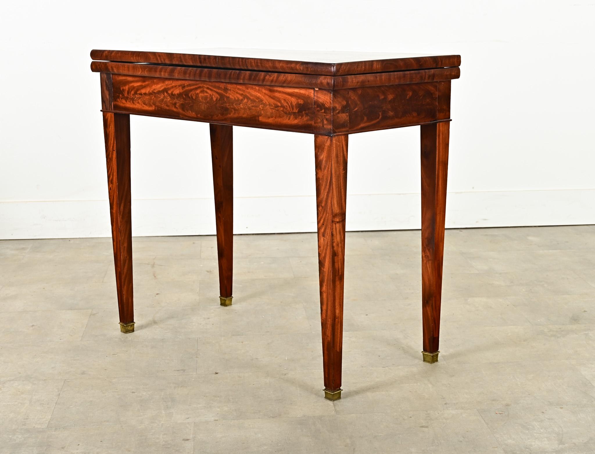 French 19th Century Mahogany Game Table Console For Sale 7
