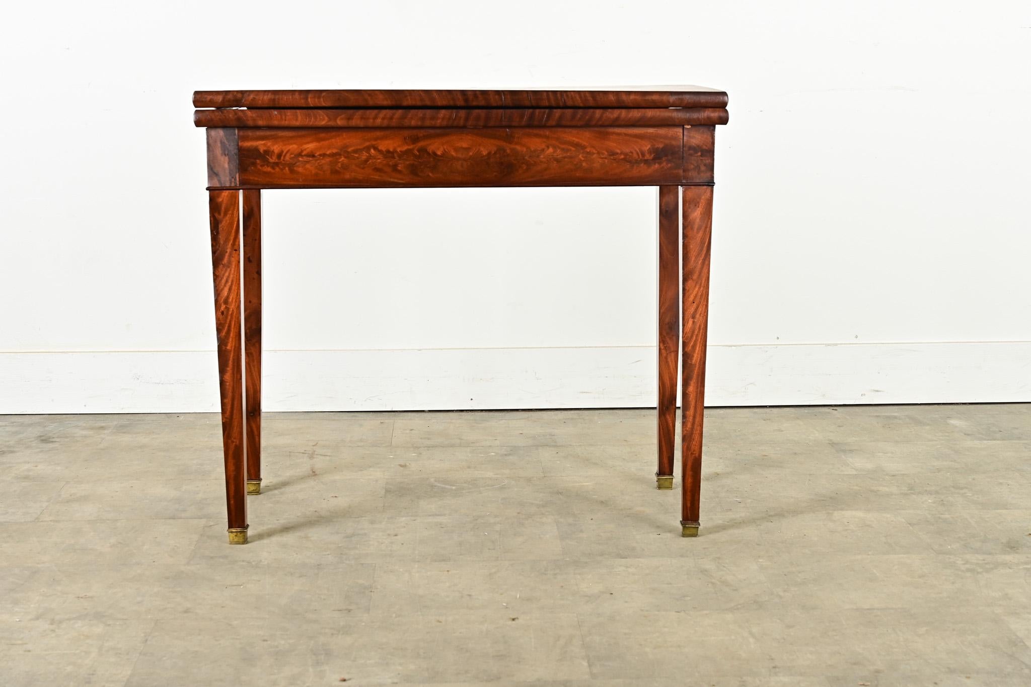Other French 19th Century Mahogany Game Table Console For Sale