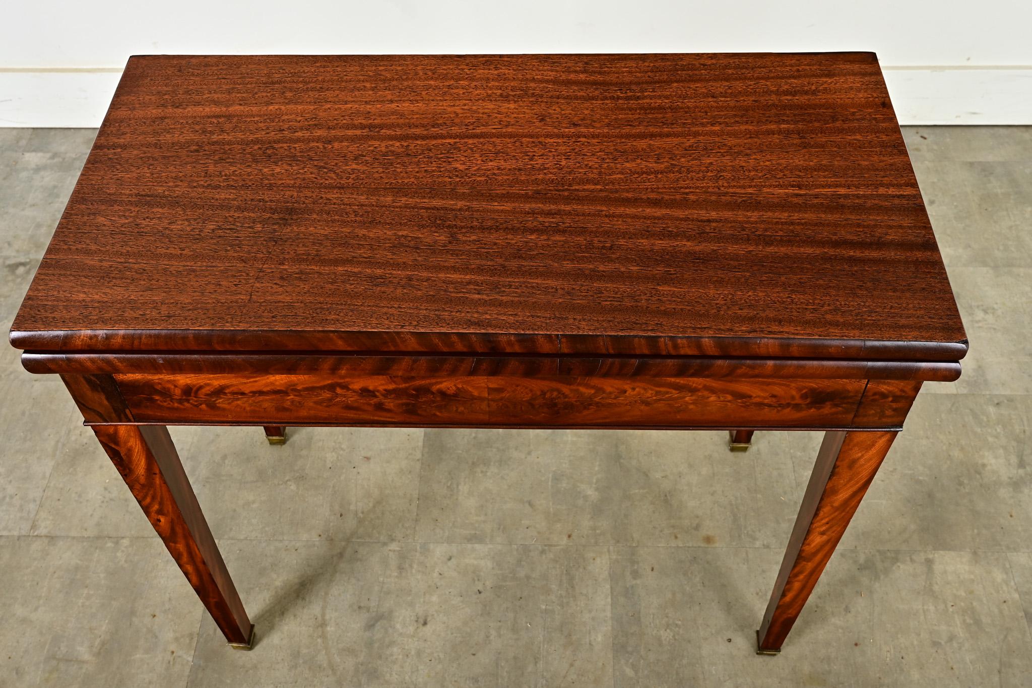 French 19th Century Mahogany Game Table Console In Good Condition For Sale In Baton Rouge, LA