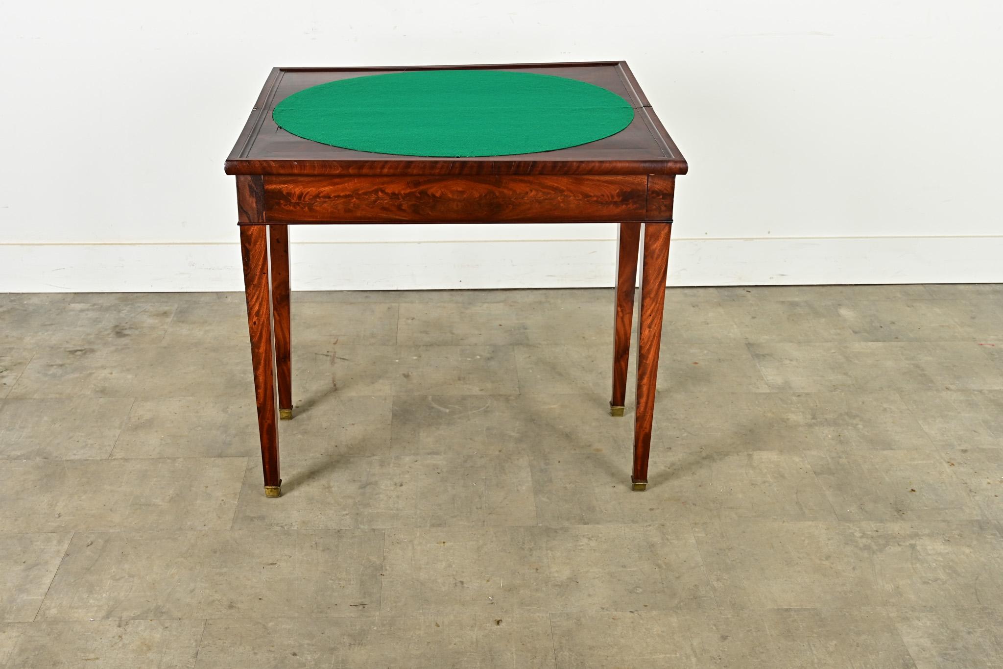 French 19th Century Mahogany Game Table Console For Sale 1