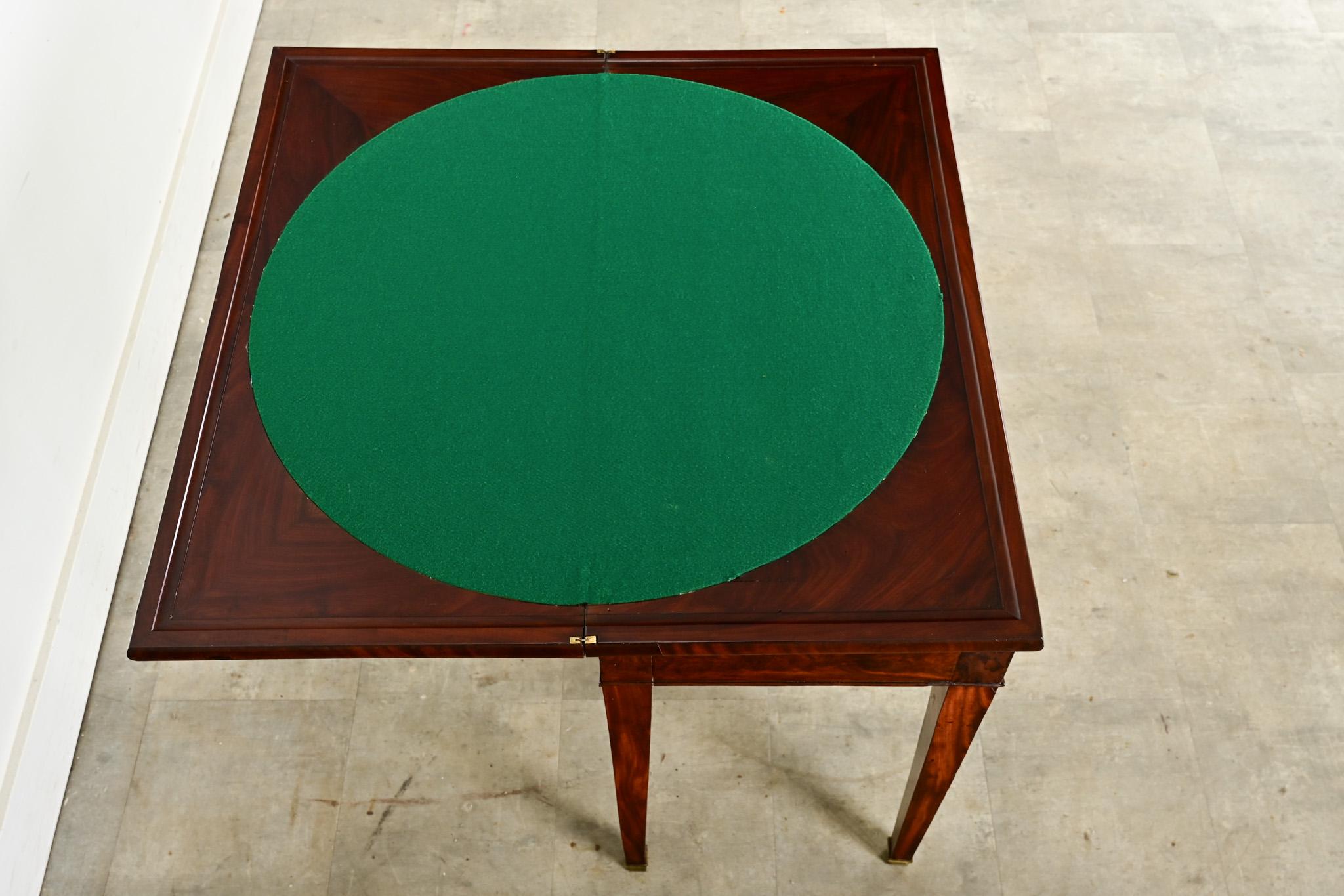 French 19th Century Mahogany Game Table Console For Sale 2