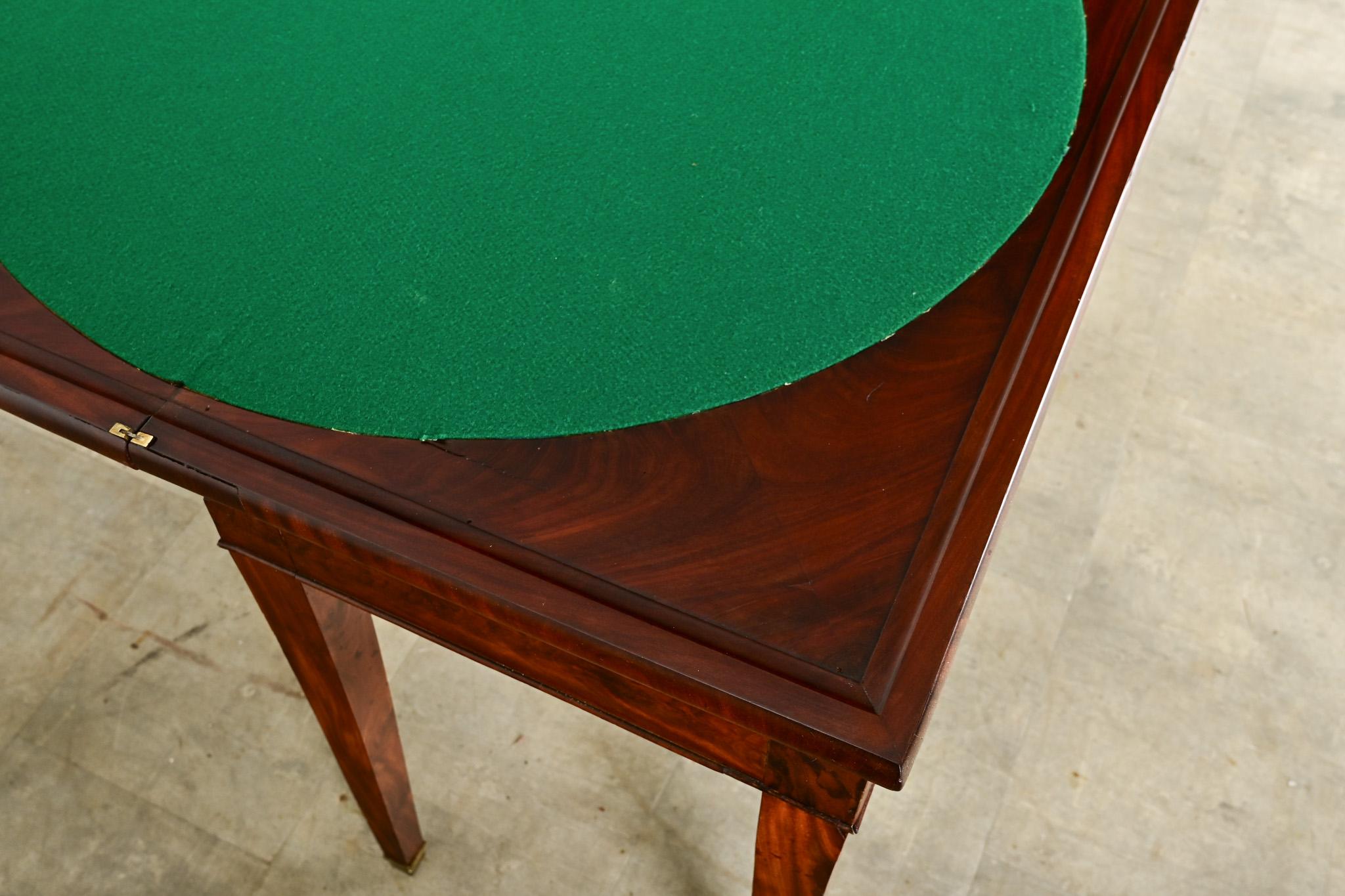 French 19th Century Mahogany Game Table Console For Sale 3