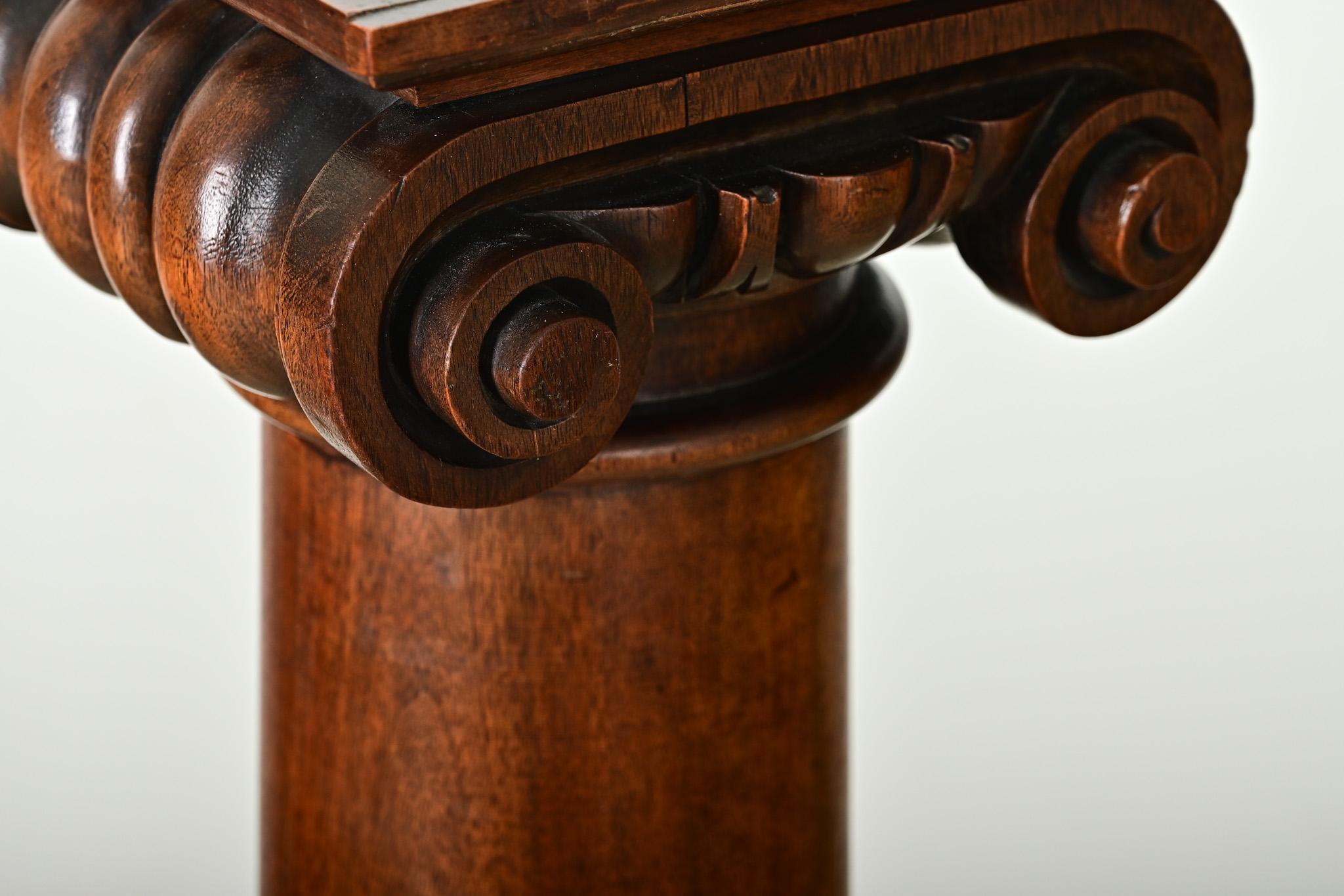 Französische Ionische Säule aus Mahagoni des 19. Jahrhunderts 5