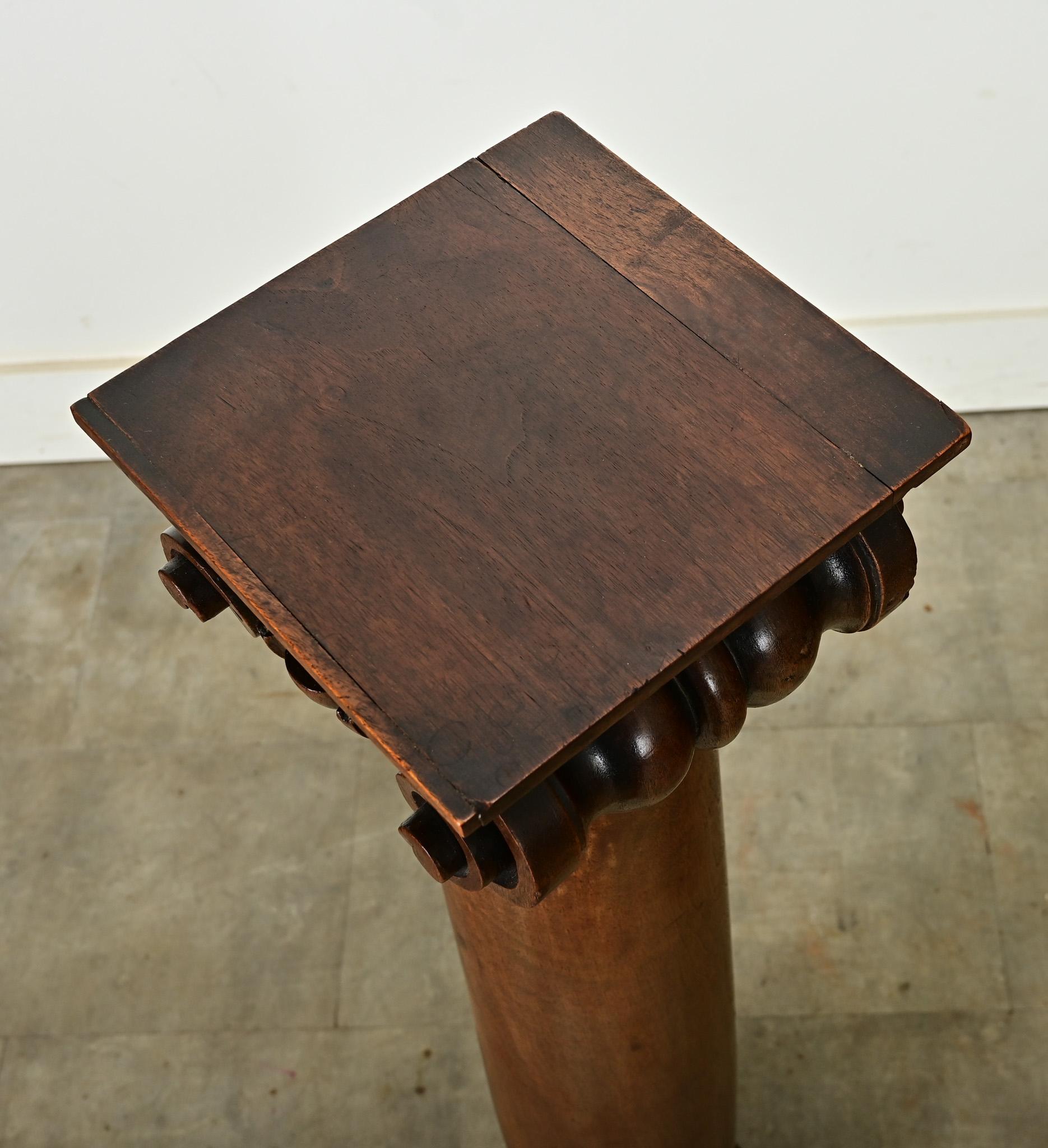 Französische Ionische Säule aus Mahagoni des 19. Jahrhunderts 2