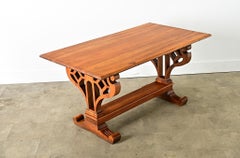 French 19th Century Mahogany Library Table