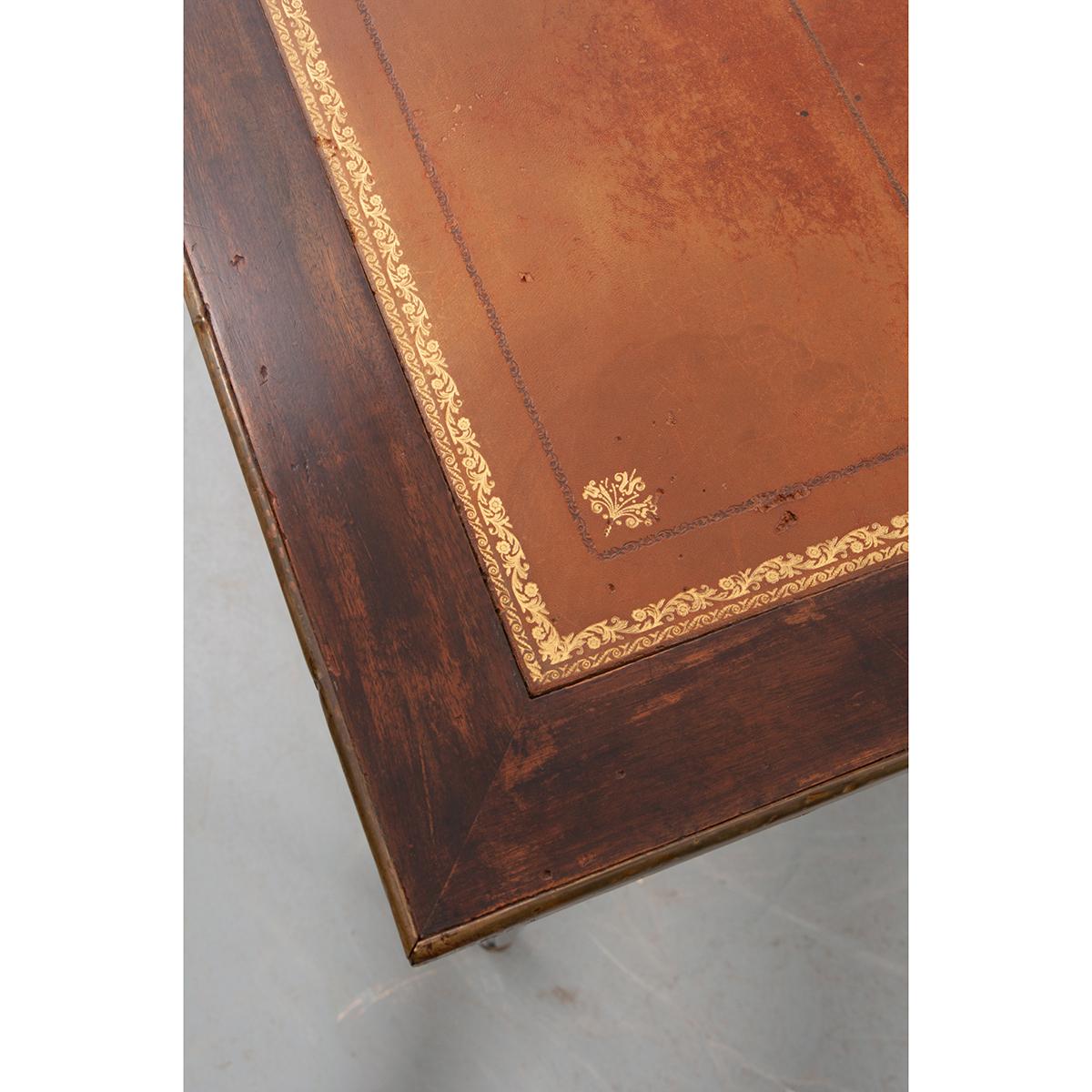 French 19th Century Mahogany Louis XVI-Style Desk 1