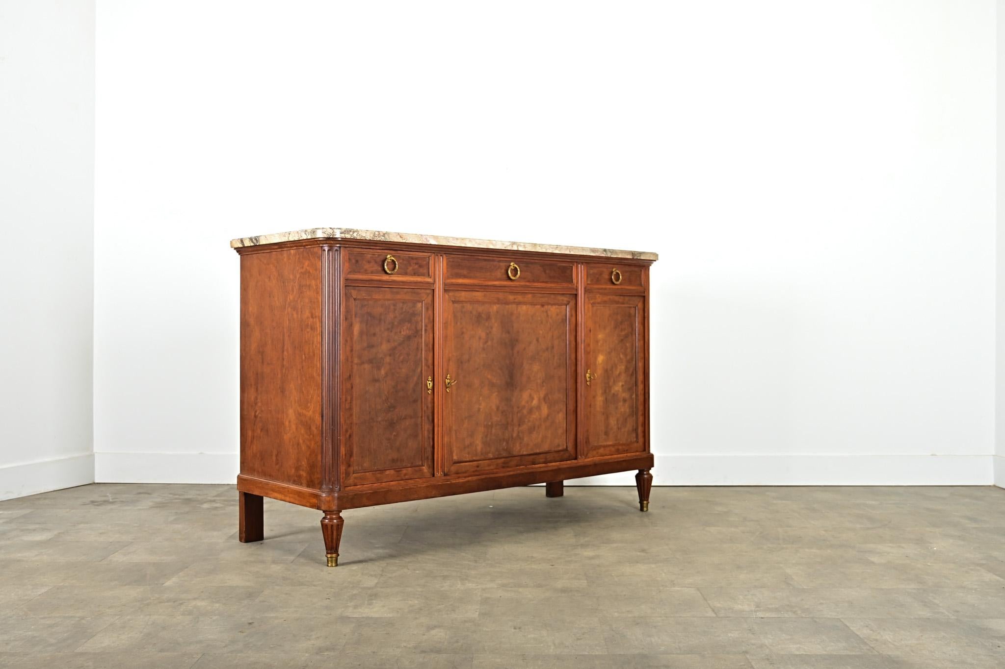 French 19th Century Mahogany Louis XVI Style Enfilade For Sale 7