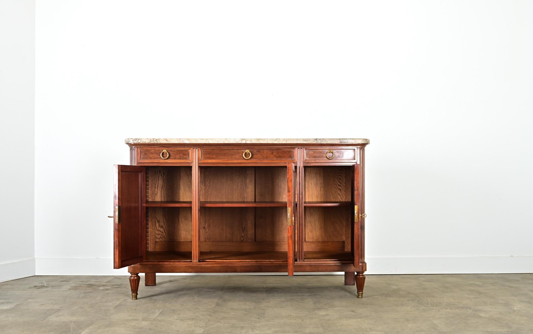 French 19th Century Mahogany Louis XVI Style Enfilade For Sale 2